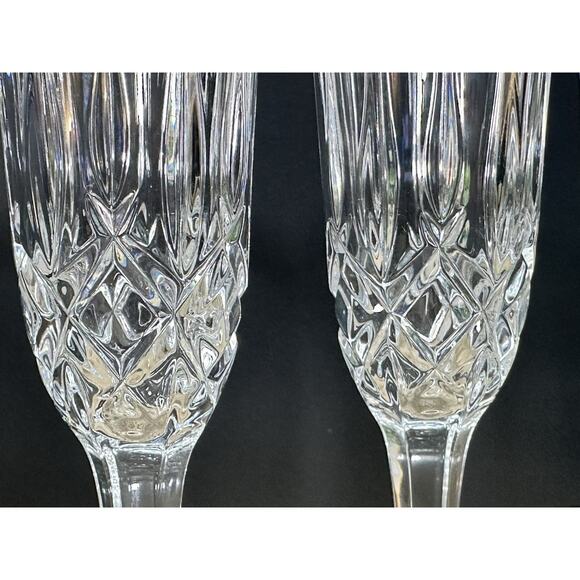 Set/4 Noritake Rockford Wedding Champagne Flute FULL LEAD CRYSTAL No Box Gift - Picture 3 of 8
